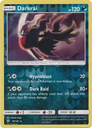 Burning Shadows Darkrai #87/147 reverse holo